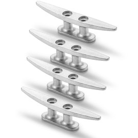 ZOMCHAIN Boat Cleat, 4 inch 304 Stainless Steel Dock Cleat-Ideal for Marine, Deck, Nautical Decor (4 Pack)