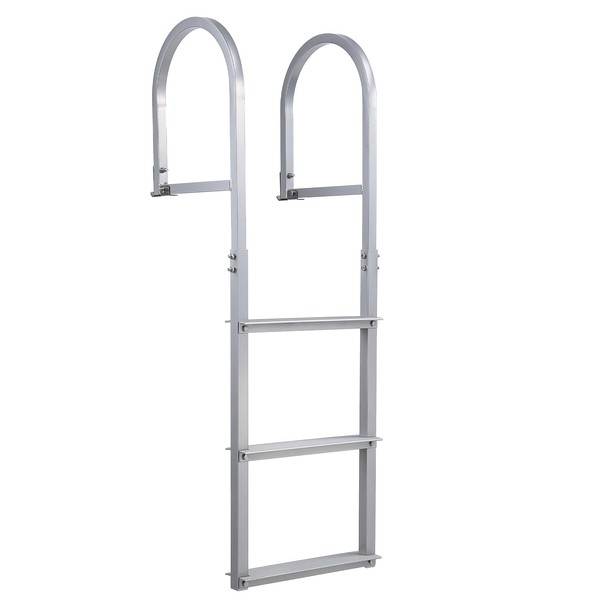 Dock Ladder, 350/500lbs Weighing Apacity Aluminum Swimming Ladder,Surface Corrosion Protection,Pontoon