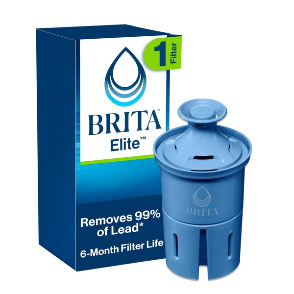 Brita Elite Water Filter Replacement for Pitchers and Dispensers, BPA-Free,