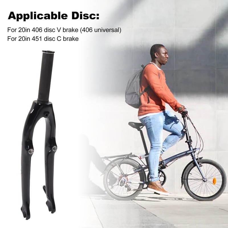 Carbon Fiber Front Fork Replacement Folding Bike Fork with Screws