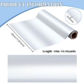 BEUNITONE Standard Aluminum Metal Crafts DIY Foil Roll 0.05 mm Thick for Art Project Crafts Foil Roll Aluminum Flashing for Crafting Art Project Painting and Embossing(11.8 inch X 32.8ft,Silver)