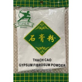 Super GYPSUM POWDER FOOD GRADE TOFU COAGULANT 4 Oz (113g) CALCIUM SULFATE Super Brand