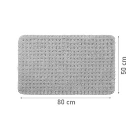 PANA Fluffy Bath Mat in Various Colours and Sizes • Bath Mat Made of Soft Microfibre • Non-Slip & Washable • Size: 50 x 80 cm • Colour: Soft Grey