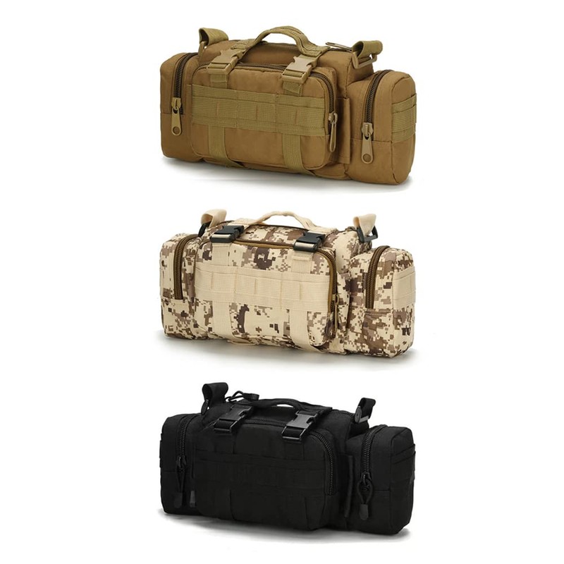 (Black) Outdoor Military Tactical Waist Bag Camping Shoulder Chest Bag