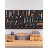 INCLY 158PCS Metal Pegboard Wall Organizer, 48x24 Inch Black Pegboard