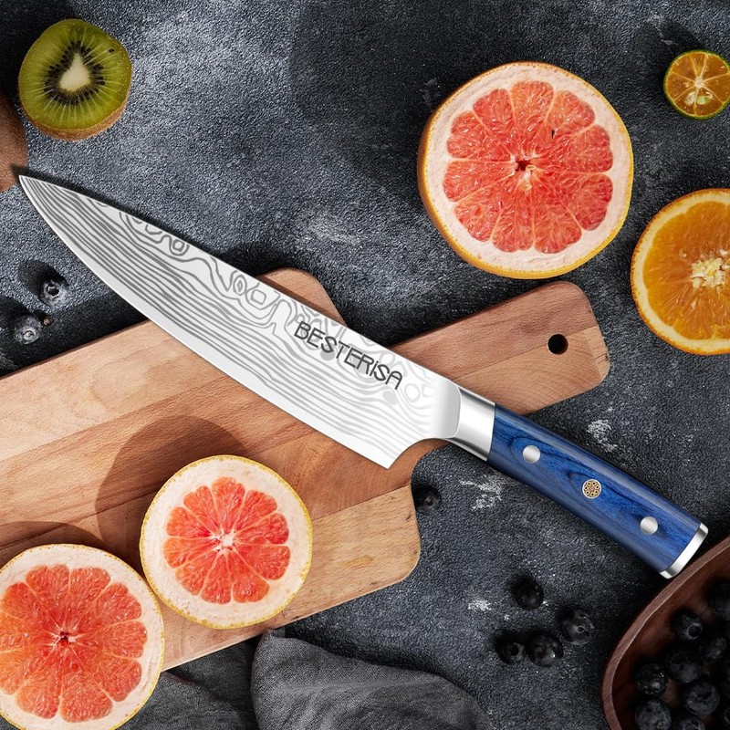 BESTERiSA Chef Knife,8 Inch Professional Chef Knife German Stainless Steel,Ultra