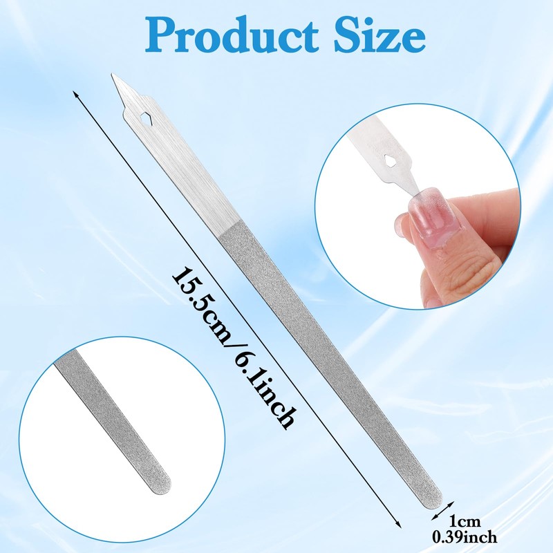 Kifmurase 4 Pcs Diamond Deb Nail Files with Sharp Pointed