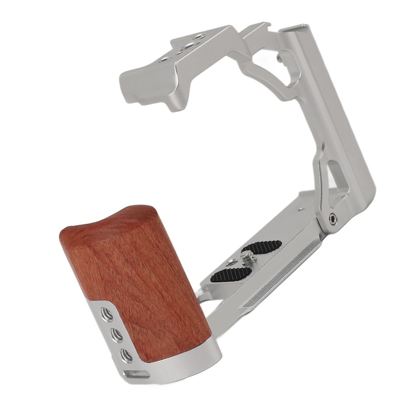 Camera Cage with Wood Handle Anodized Anti Slip Easy To
