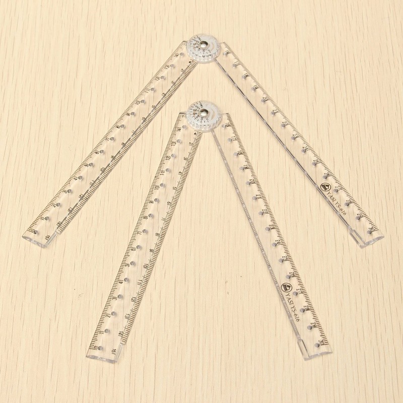 MASUNN Folding Acrylic Ruler Clear For Kids Student Office School