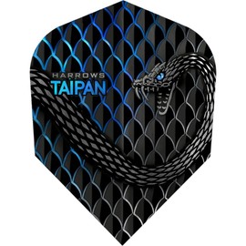 Harrows Taipan | 100 Micron Dart Flights, 10 Sets of 3 Flights, Standard No.6, Aqua Blue