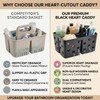 Black Portable Shower Caddy, Plastic Basket Organizer with Wooden Handle