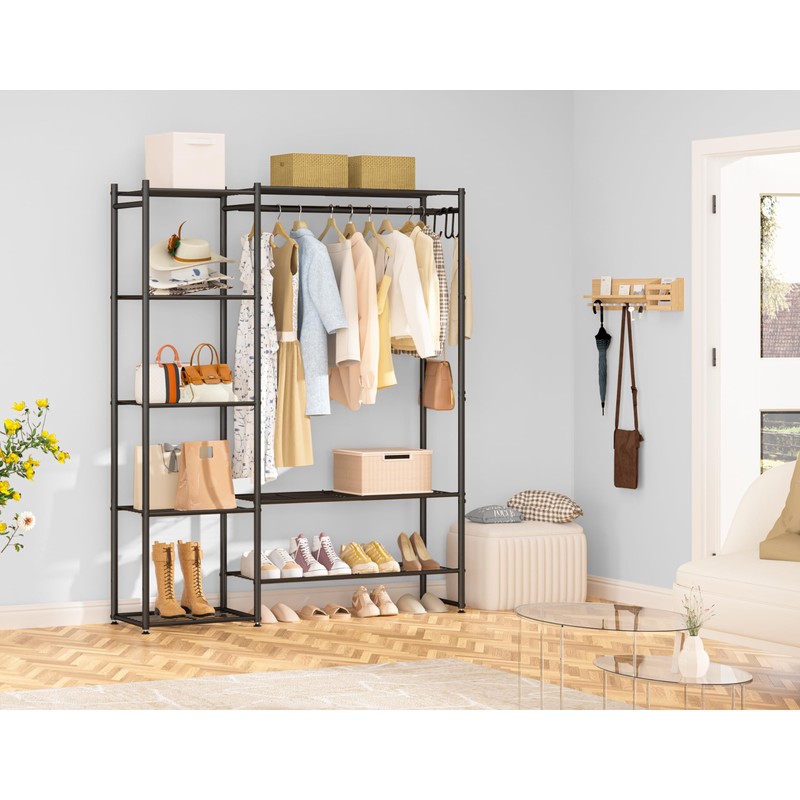 Wardrobe Closet, Portable Clothing Rack for Hanging Clothes, Free Standing