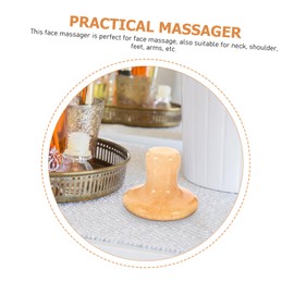 Mobestech Face Guasha Massager Jade Beauty Stone Mushroom Shape Essential Oil Applicator Natural Massage Roller