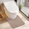 Bosap Toilet Rugs U Shaped Bathroom Rug,Machine Washable Non Slip