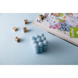 Carol Cao Bubble Candle - Cube Soy Wax Candles, Home Decor Candle, Scented Candle Set 1 Pieces, Home Use and Gifting (Blue) Christmas Gifts