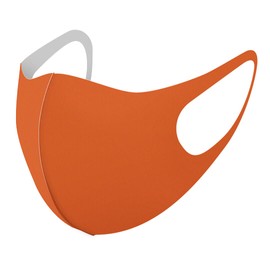 igsticker 008973 Design Mask, Set of 2, Polyester, Washable, Cloth Mask, XL Size, Men's, Simple, Plain, Orange