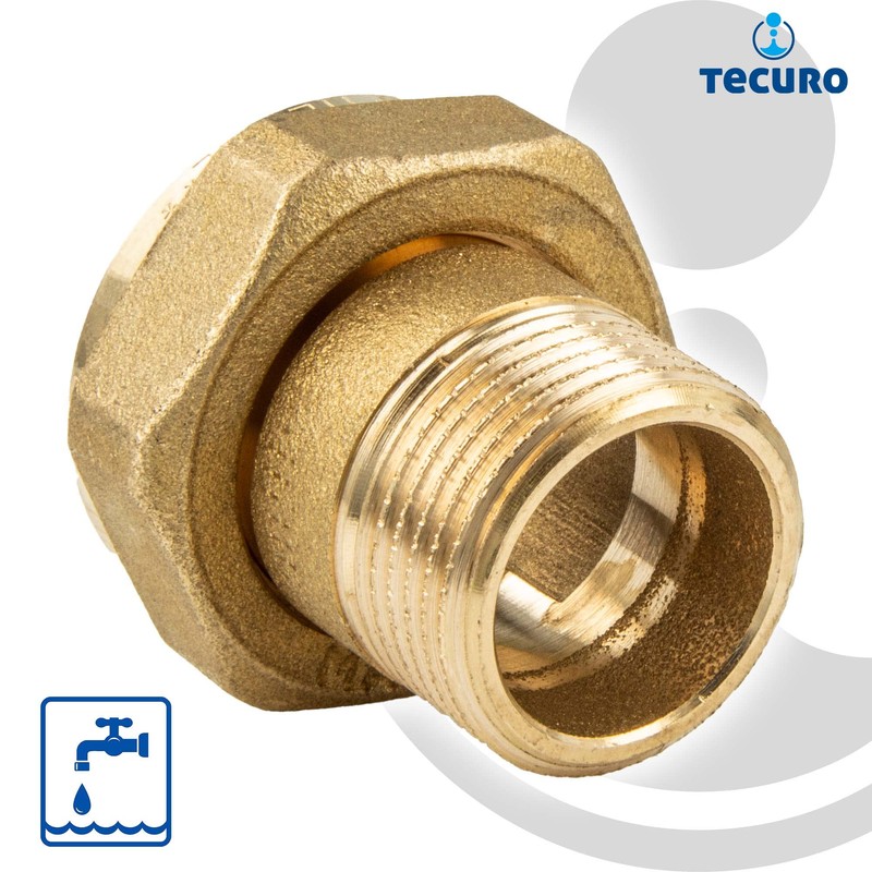 tecuro Screw connection 3/4 inch union nut x 1/2 inch