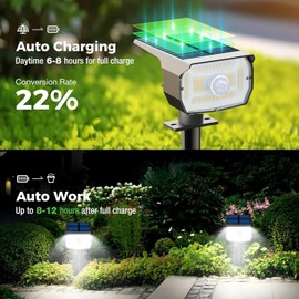 nipify nipify Solarlampen fr Au?en mit Bewegungsmelder, 2 Stck 3 Modi Solarstrahler fr Aussen, IP65 Wasserdicht Solarleuchten fr Au?en Garten, 6500K Kaltwei? Solar Gartenleuchten fr Weg, Hof, Gehweg