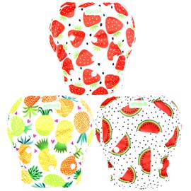 wegreeco Pañal de natación reutilizable ajustable para bebés y niños pequeños (frutas, grande, paquete de 3)