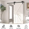 AONAYIOA 7.5FT Bypass Sliding Barn Door Hardware Kit, Combination Track