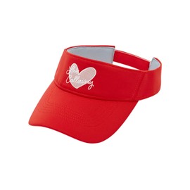 Callaway C25191209 Women's Sun Visor, LOVE Series, Golf Hat, 1100_Red, Free size