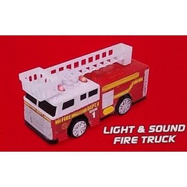 Playright Vehicles Playset 5 Piece Light & Sound Helicopter Fire Truck Recycling