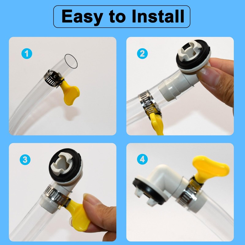 2 Packs Air Conditioner Drain Hose 6ft Portable AC Drain
