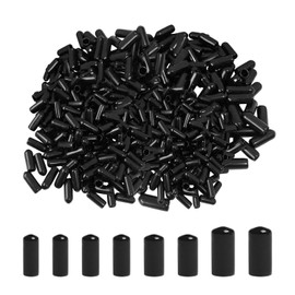 100 Pieces of Small Parts Protective Caps, Inner Diameter 2mm, 3mm, 4mm, 6mm, 1 Piece of Transparent Zipper Bag, Cable Protector, Rubber Sleeve Plastic Cap, Screw Protective Sleeve
