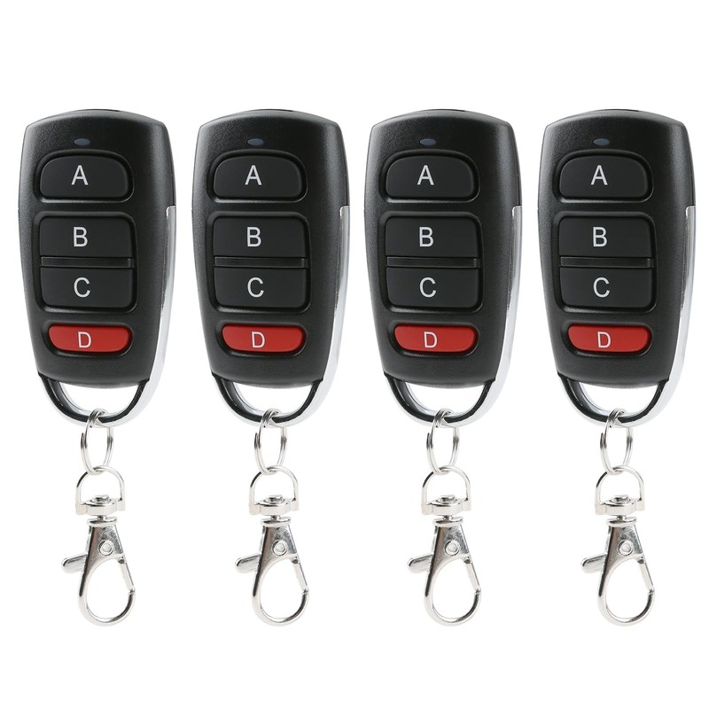 Joynine Pack of 4 Garage Door Opener Remote Control, 433