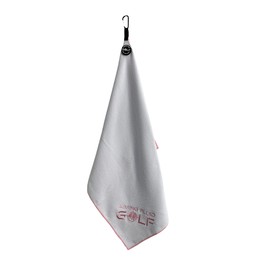 Magnetic Golf Towel with Exclusive Wash Pocket I Industrial Strength Magnet I Premium Microfiber I Scrub Pad (Original Large (Tall Boy), Pink)