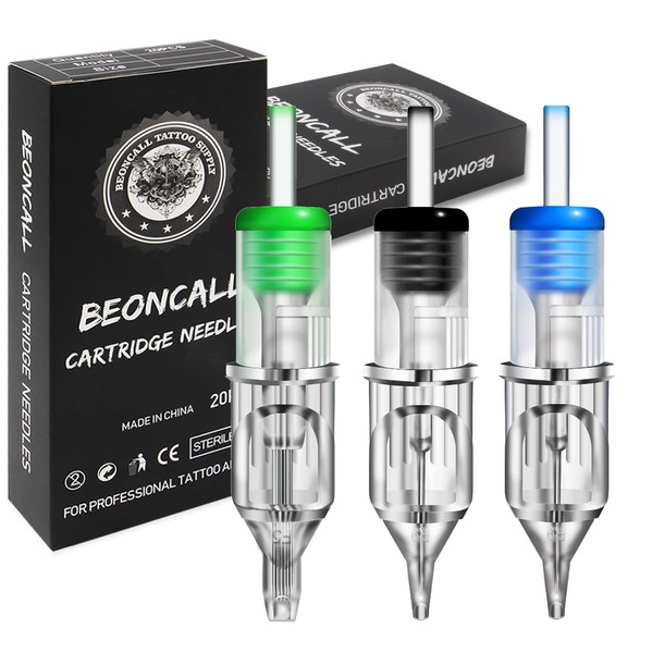 Tattoo Cartridge Needles - Beoncall 60Pcs Disposable Cartridge Needles Round Liner Magnum Assorted 1007RL 1009RL 1207RS 1209RS 1207M1 1209M1 for Pen Type Machine