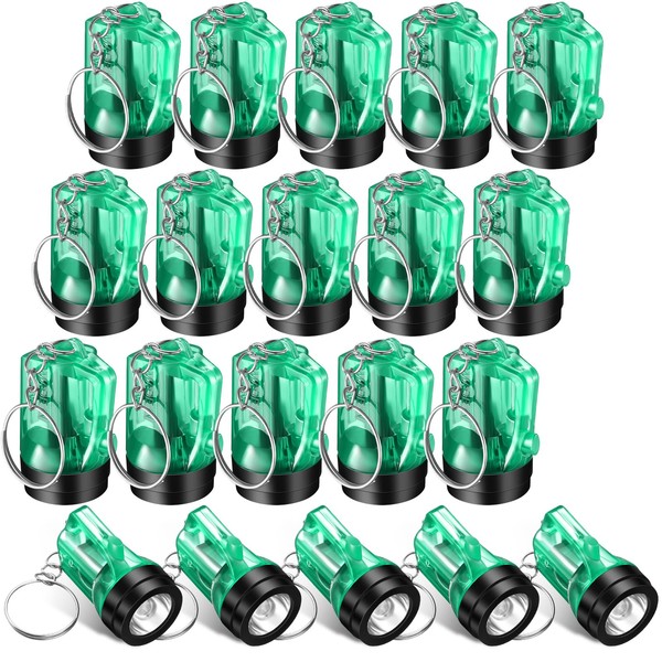 Ecation 20 Pcs Mini Flashlight Keychains Bulk Plastic Portable Handheld