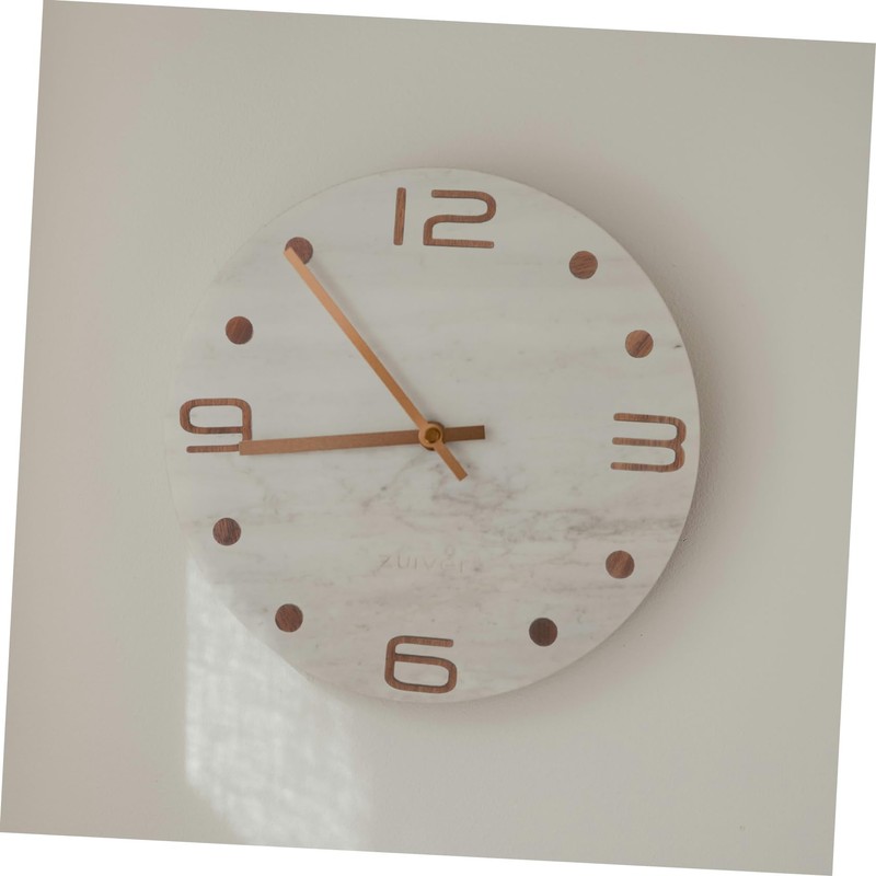 Cabilock Black Walnut Wall Clock Roman Numerals Number Stickers Vintage