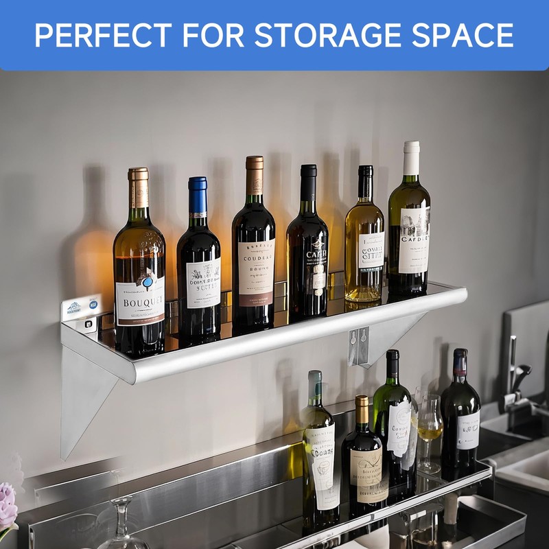 ROCKPOINT Stainless Steel Shelf 12 x 30 Inches 280lb, 2