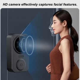 Jectse Video Doorbell Intercom System, 1080P Video Doorbell Camera with Monitor, Night Vision Video Door Phone System, with Two Way Audio, 70 Degree Lens Angle