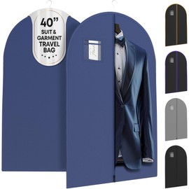 Suit Garment Travel Bags -Lightweight -40" x 24" -Men's Collection by Your Bags (Navy)