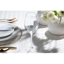 Barski Goblet - Red Wine Glass - Crystal Glass - Water Glass - White Stem - Stemmed Glasses - Set of 6 Goblets - 18 oz Made in Europe