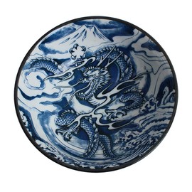 Happy Sales, Japanese XL Bowl Multi Purpose Bowl Ramen Bowl Udong Soba Tempura Noodle Pho Donburi Rice Tayo Bowl (BlueDragon)