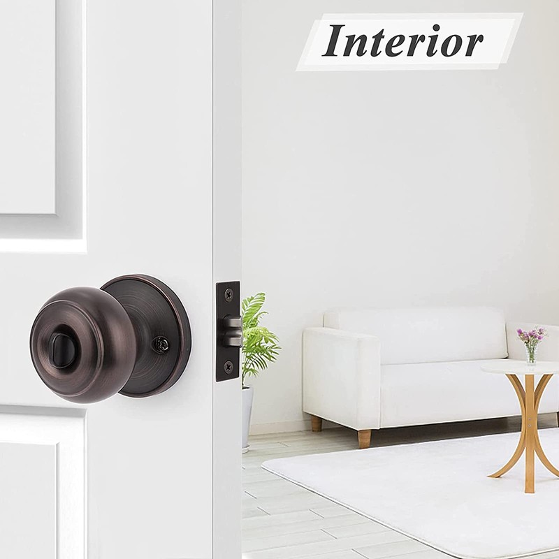 Probrico Privacy Door Knobs Door Handles, Interior Door Knobs Keyless