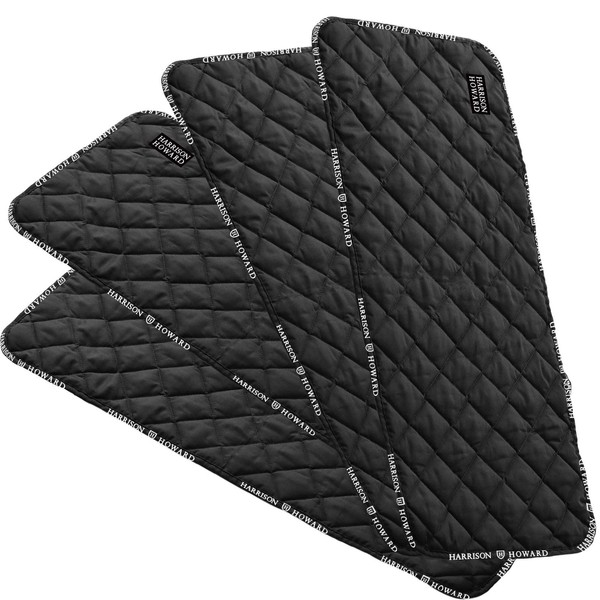 Harrison Howard Quilted Leg Wraps for Horse Set of 4-Black M