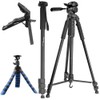 Ultimaxx’s Tripod Bundle Includes: 75” Tripod, 72” Monopod, 12” Gripster