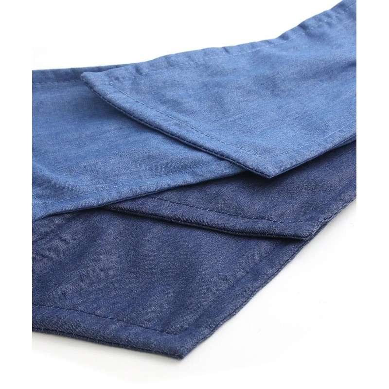 Vingtaine H7547-BL- Hair Band, Dungaree, Asymmetric, Denim Style, Ribbon, Simple,