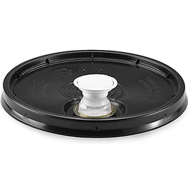 NetSellsIt 3.5, 5, 6, 7 Gallon Plastic Snap-on Pail Lid w/ Pour Spout ~ (1 Lid) ~ HDPE (High Density Polyethylene) Bucket Top BLACK