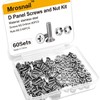 Mrosnail 60Pcs D Series Panel Screw & Nut Kit, Stainless