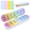 Foldable 7-Day AM/PM Pill Organiser, Magnetic, Travel