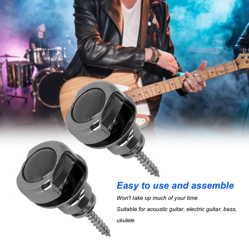 Guitar Strap Lock Set End Button Peg Acoustic Electric Guitars