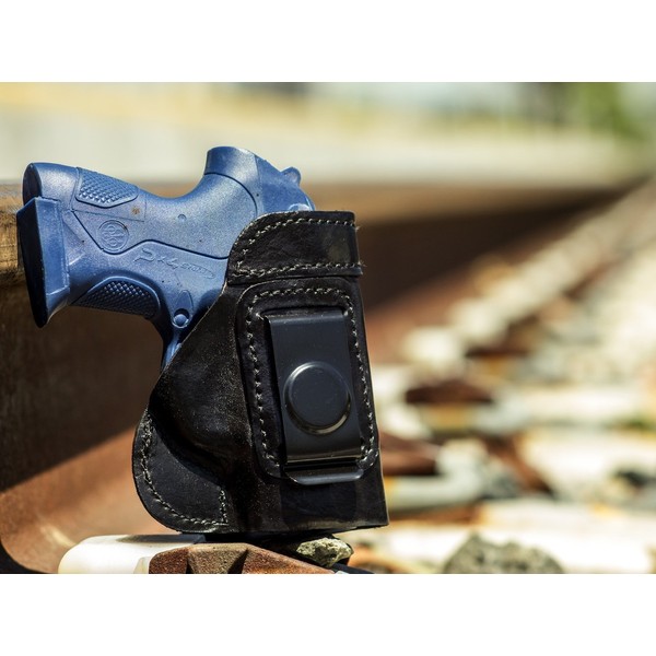 OUTBAGS USA LS6PX4C (Black-Right) Full Grain Heavy Leather IWB Conceal Carry Gun Holster for Beretta PX4 Storm Sub-Compact 9mm and .40 S&W. Handcrafted in USA.