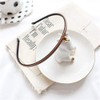 Cute Solid Simple Leather Covered Party Headband Hair Bows Hair