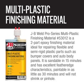 J-B Weld Multi-Plastic Finishing Material - 200ml - 2 Mixers Included