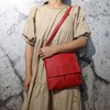 SH Kim G182 Real Leather Cross-Body Shoulder Bag with Grained